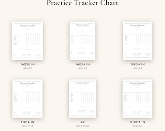 Practice Tracker Printable, Weekly Music Practice Chart for Kids, Singing Practice Log, Black and White Classroom Printable