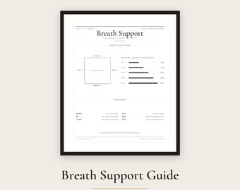 Breath Support Poster, Singing Breathing Exercise Chart, Square Breathing Printable (Digital Download)
