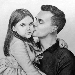 Realistic personal portrait Custom Drawing from Photo Gift with Wedding Paint from Multiple photos Painting From Photo  loved one portrait
