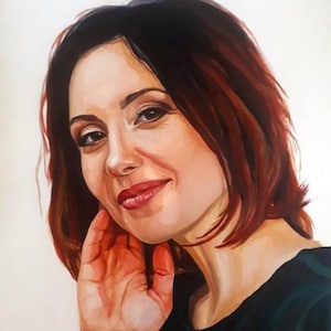 Ritratto dipinto a mano su commissione da foto, opera d'arte personalizzata dalle tue idee. Ritratto di coppia, famiglia, neonato, regali sentimentali