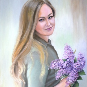 Custom Oil Portrait Painting: Realistic Family, Wedding, or Pet Art