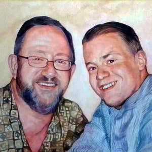 Ritratto di famiglia personalizzato dipinto a mano, ritratto realistico su commissione, dipinto originale ad acquerello da foto Autoritratto personalizzato ad acquerello