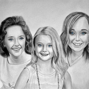 Portrait from Multiple photos Realistic personal portrait Custom Drawing from Photo Combining different pictures together Loved one portrait