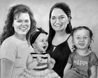 Realistic Family Portrait - Etsy