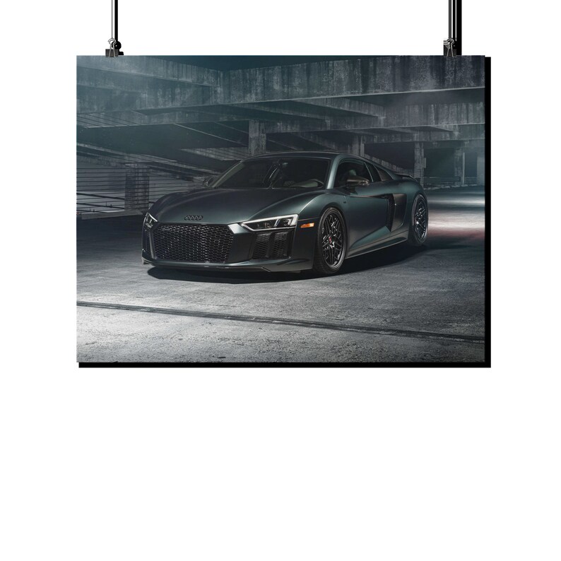 Audi R8 Print Canvas Wall Art Car Canvas Art Car Poster Etsy