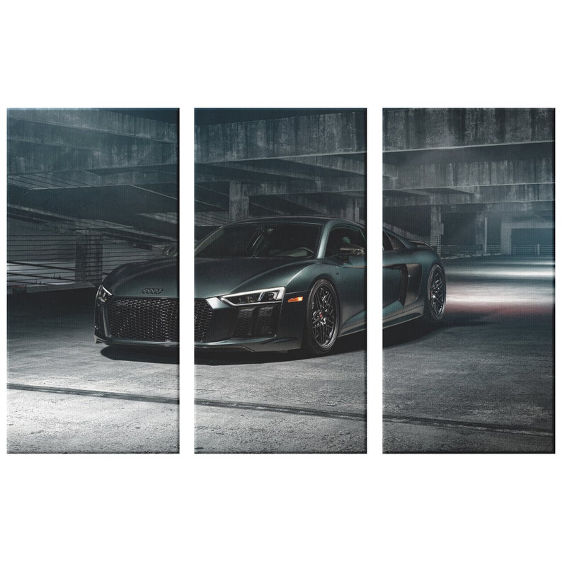 Audi R8 Print Canvas Wall Art Car Canvas Art Car Poster Etsy