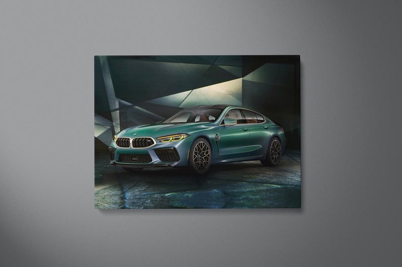 Bmw M8 Print Canvas Wall Art Car Canvas Art Car Poster Etsy