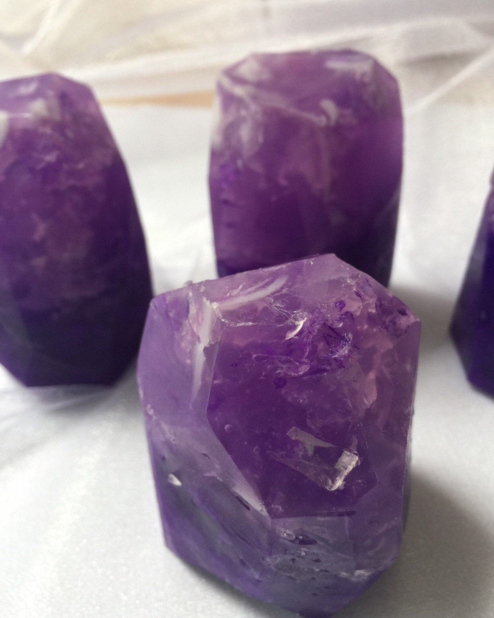 amethyst crystal soap