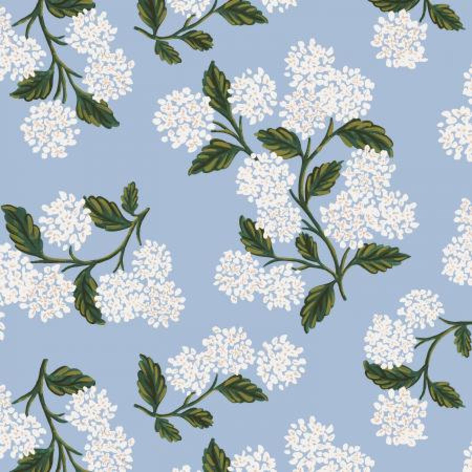 Rifle Paper Co. Meadow Hydrangea Light Blue Rayon Fabric | Etsy