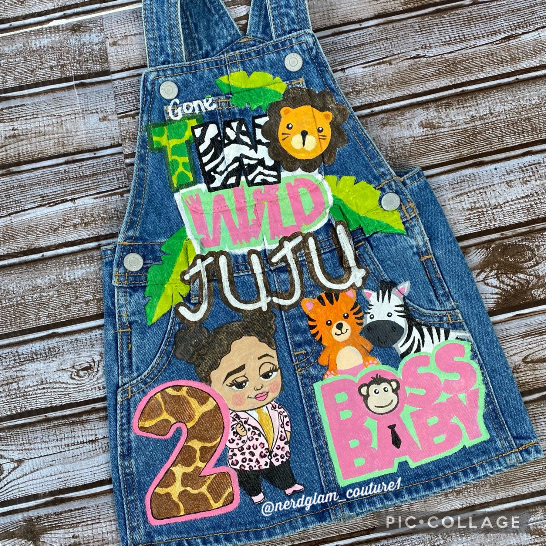 Boss Baby Inspired Jean Skirtall for Toddler Girls, Get Wild Jungle Birthday Party, Two Wild Safari Dresses and Jumpsuits