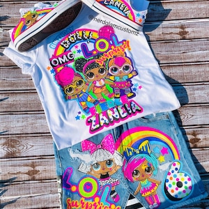 Custom Hand-Painted Birthday Outfit for Girls – Personalized Toddler Birthday Clothing – Themed Party Outfit – Unique Kids Fashion Set