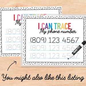 Custom Address Tracing Page Personalized Preschool Learning | Etsy
