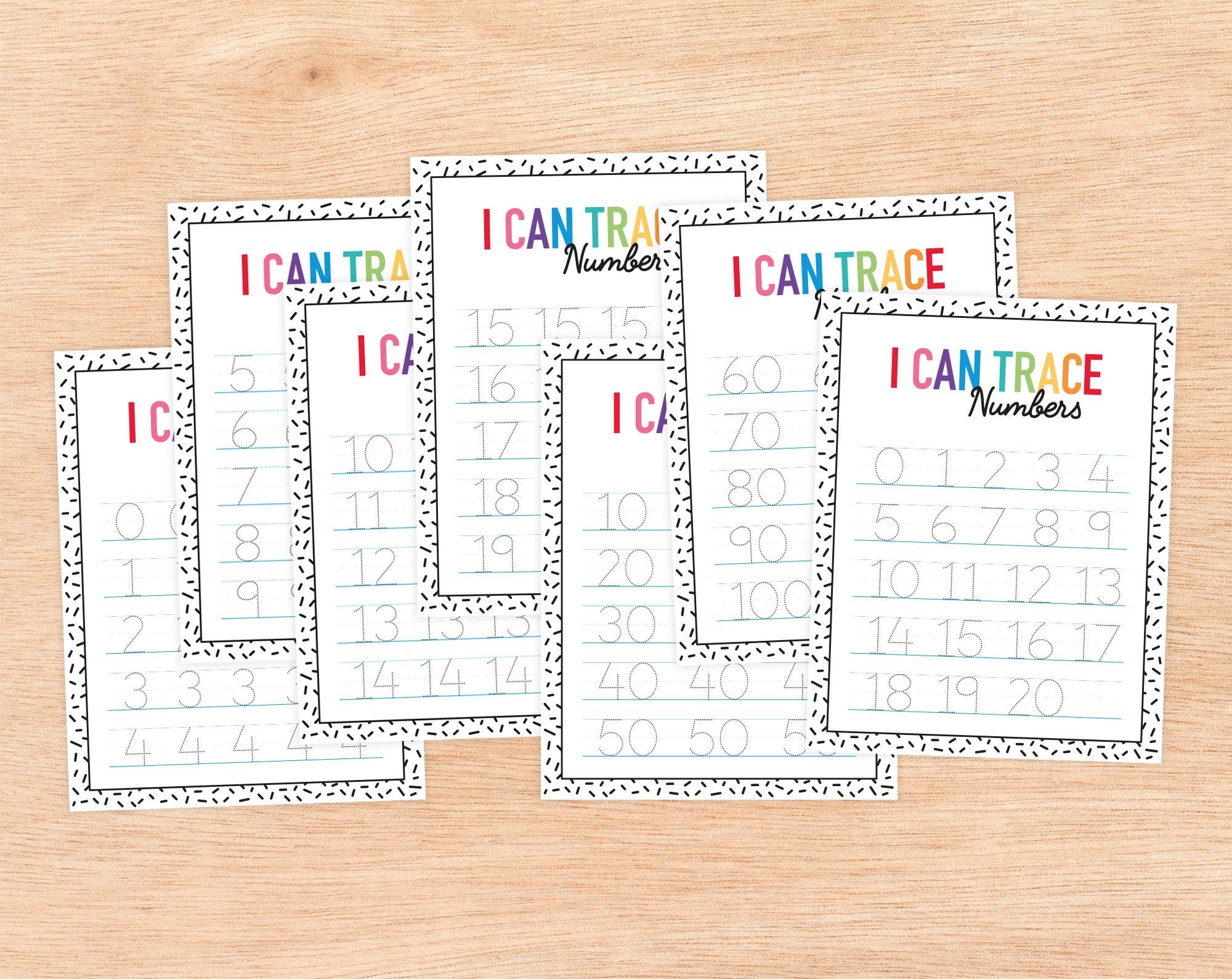 0-20 Number Tracing Worksheets Bundle, Number Writing Pages for ...