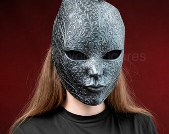 Gotisch masker – Demonenmasker – Larp-masker – Venetiaans maskerademasker – Halloween-masker – Handgemaakt masker – Cosplay-maskeraccessoires – Donker masker