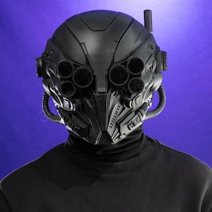 futuristic tactical helmet side view