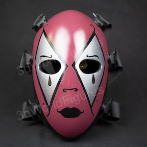 Tactical Warrior Mask – 3D Printed Combat Facepiece – Cosplay Airsoft Gear – Hand Painted Helmet – Unique Sci-Fi LARP Costume Prop