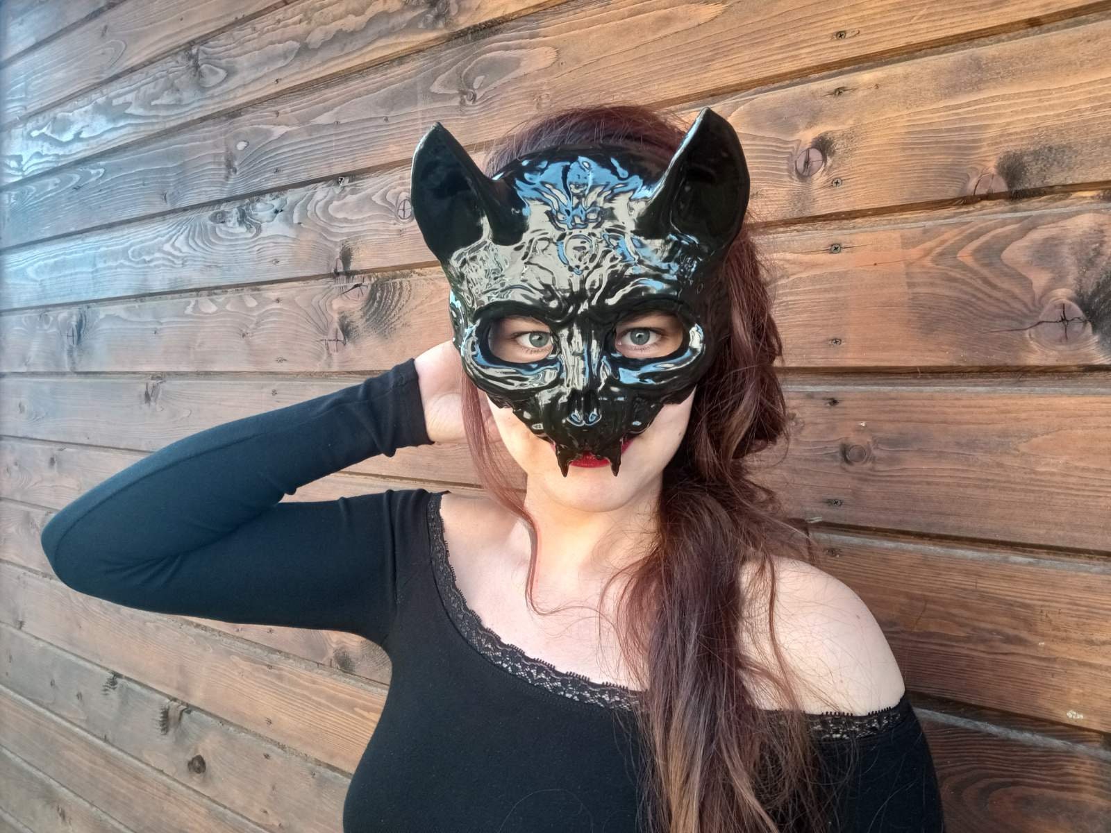 Black Cat Mask Animal Halloween Skull Mask Women Masquerade - Etsy Norway