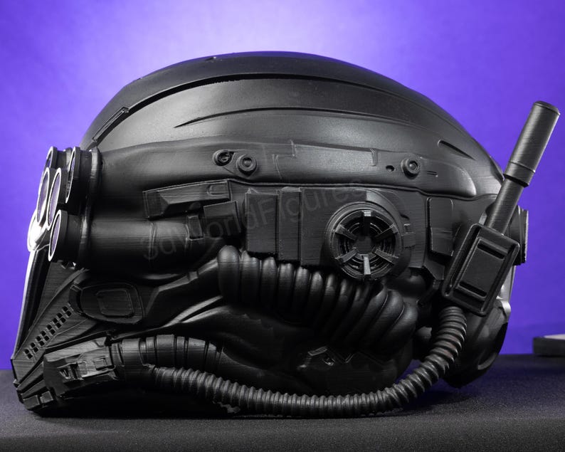 sci fi armor helmet aggressive angular design
