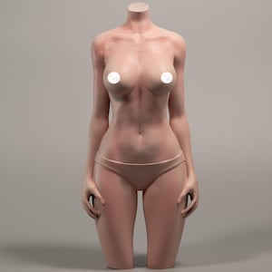 Female Torso Sculpture  - 3D Printed Art Model for Artists – Anatomical Figur – Hand Painted Statue – Drawing Reference Decor - Human Figure