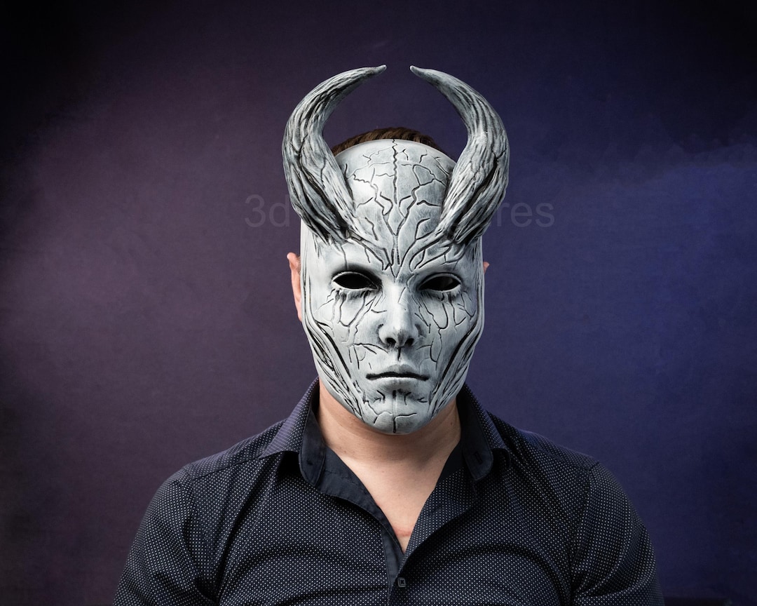Demon Mask Horn for Cosplay & Halloween – Devil Mask Wearable Fantasy ...