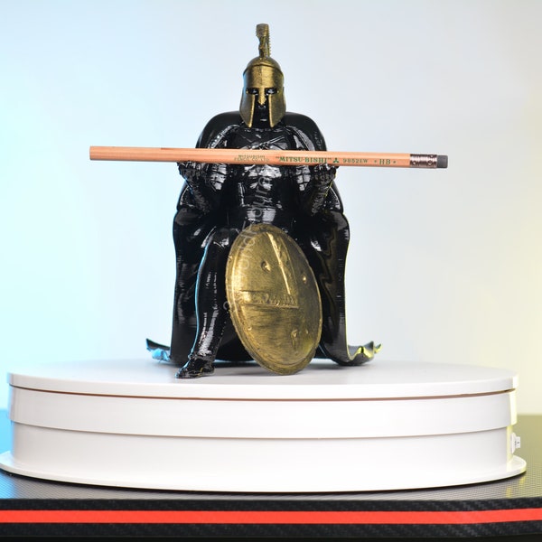 Pen holder Spartan warrior Roman pen holder Pencil holder Desk Accessory Office Gift Knight Pen Holder personalized desk pen holder