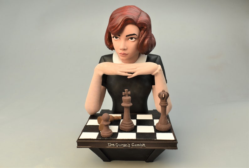 The Queens Gambit custom action figure 3d printer  Beth harmon  Elizabeth Harmon chess action figures