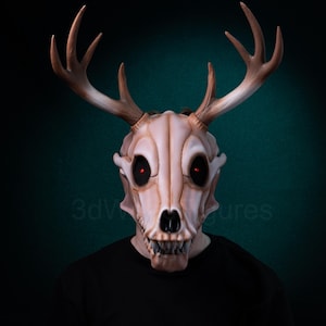 Deer Skull Helmet – Cosplay Mask With Movable Jaw – Horror Costume Masks – Scary Halloween Masks – Wolf  Skull Cosplay Mask – Custom Mask