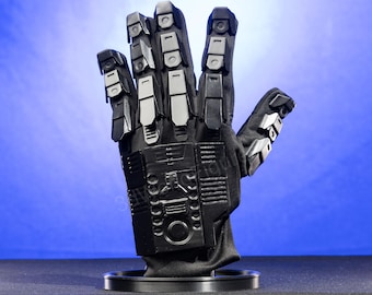 Guante de armadura ciberpunk, brazo de exoesqueleto, accesorio de ciencia ficción, mano cibernética, guantelete futurista, cosplay de mano robótica, regalos para amantes del ciberpunk.