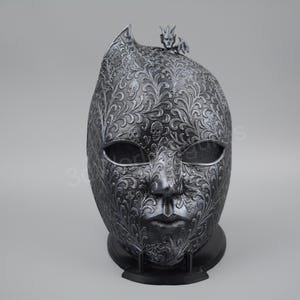 Gothic Black Mask - Baroque Mask - Venetian Mask – Dark Cosplay Mask - Costume Masks - Halloween Cosplay - Wearable Mask - Horror mask