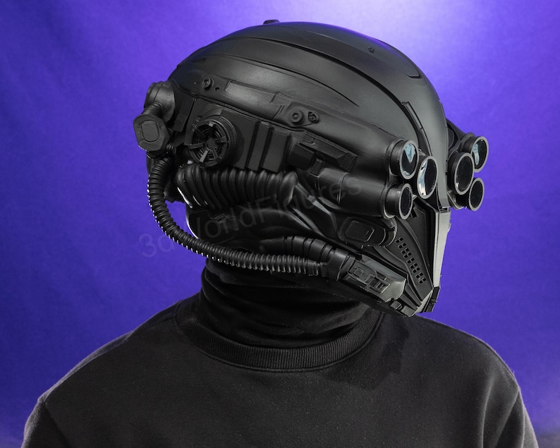 cyberpunk cosplay helmet mechanical design