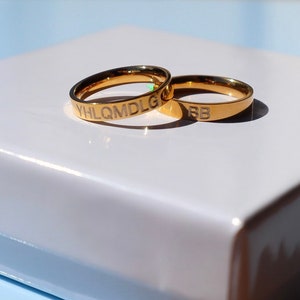 BB Custom Engraved  Ring