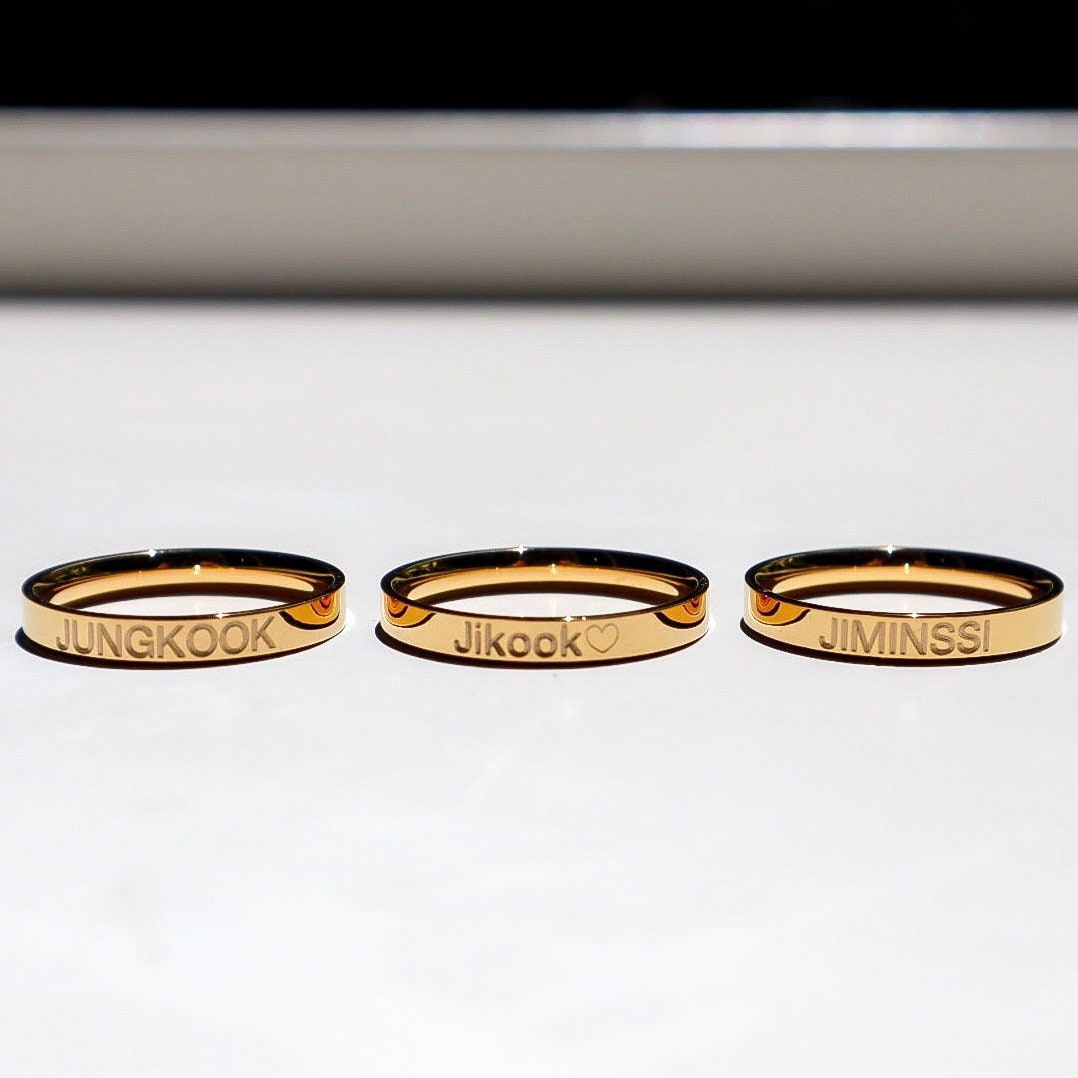 CUSTOM ENGRAVED Ring/personalized Ring Hangul Engraved Ring Etsy