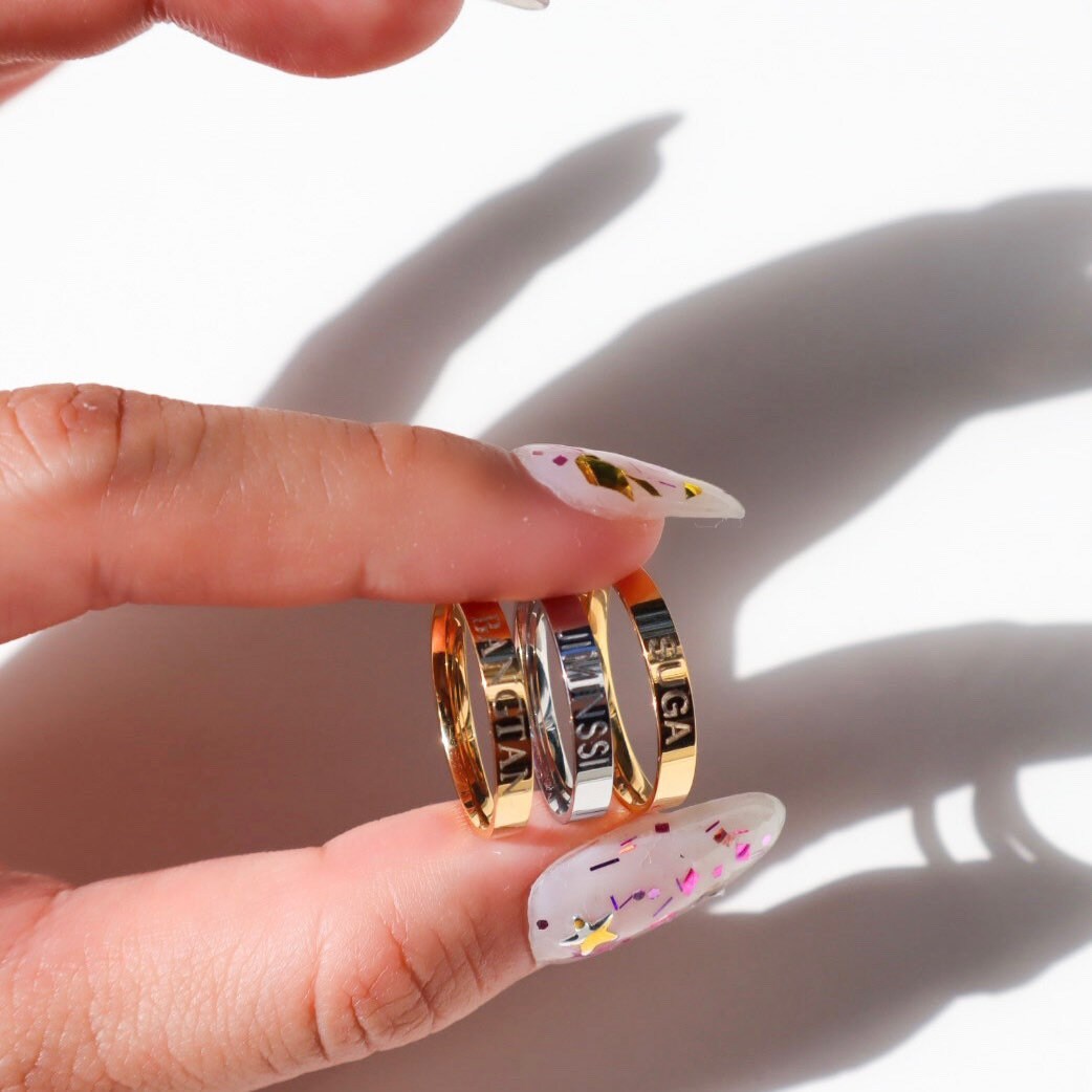 ENHYPEN RING Personalized Ring Engraved Ring Kpop Bias Etsy