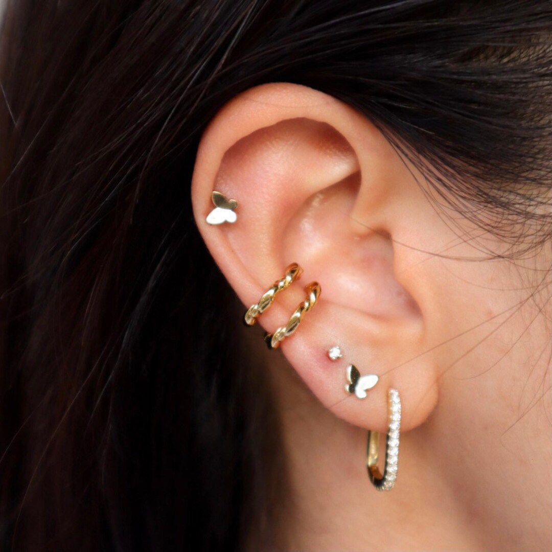 Vine Ear Cuff/ Dainty, Modern, Minimal Boucles d'oreilles, Noël