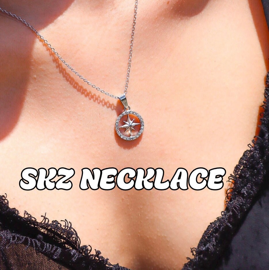 SKZ Compass Necklace - Etsy SKZ Compass Necklace - Etsy