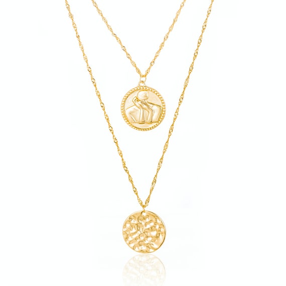 Triple Layered Coin Necklace – Ciunofor