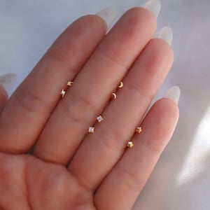 Dainty Celestial Earring Stud Set / Star, Moon, Cloud, Astrology, Horoscope, Dainty, Modern, Minimal, Christmas, Birthday Gift, Valentines