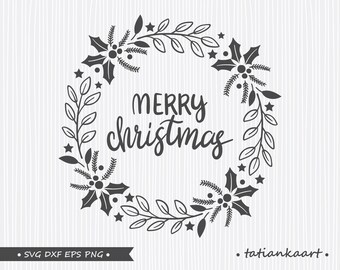 Download Christmas Wreath Svg Etsy