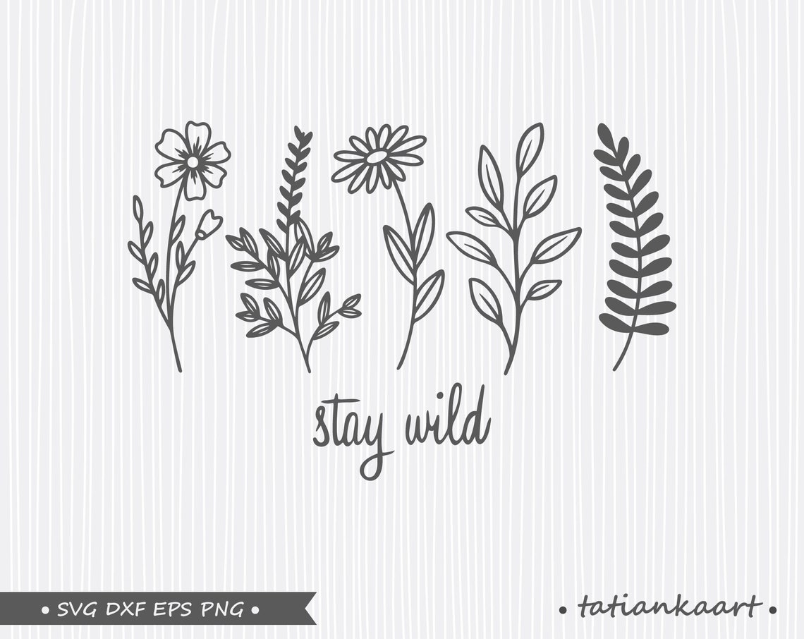 Wildflower Cricut Svg Wild and Free Svg Files for Cricut Etsy