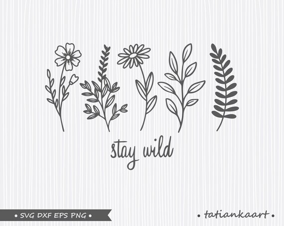 Wildflower Cricut Svg Wild and Free Svg Files for Cricut | Etsy