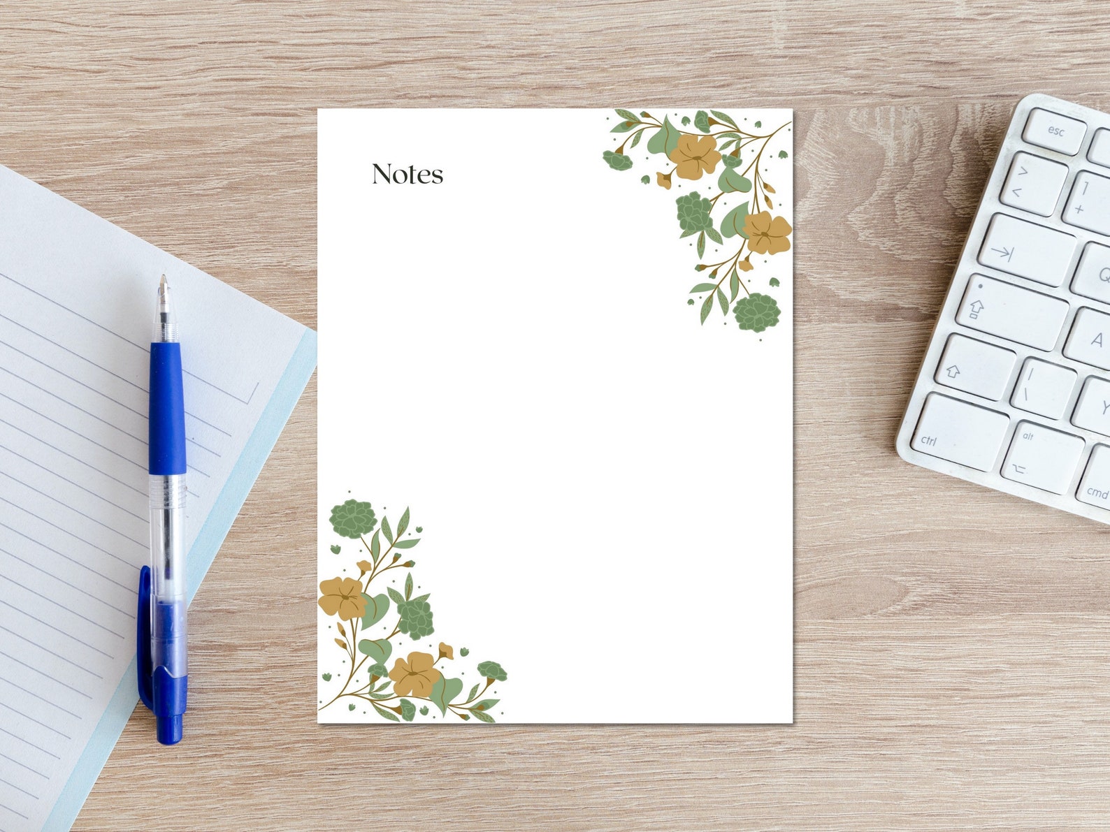 Printable Stationery Paper Floral Lined Note Paper PDF Goodnotes Notebook Template Colorful ...