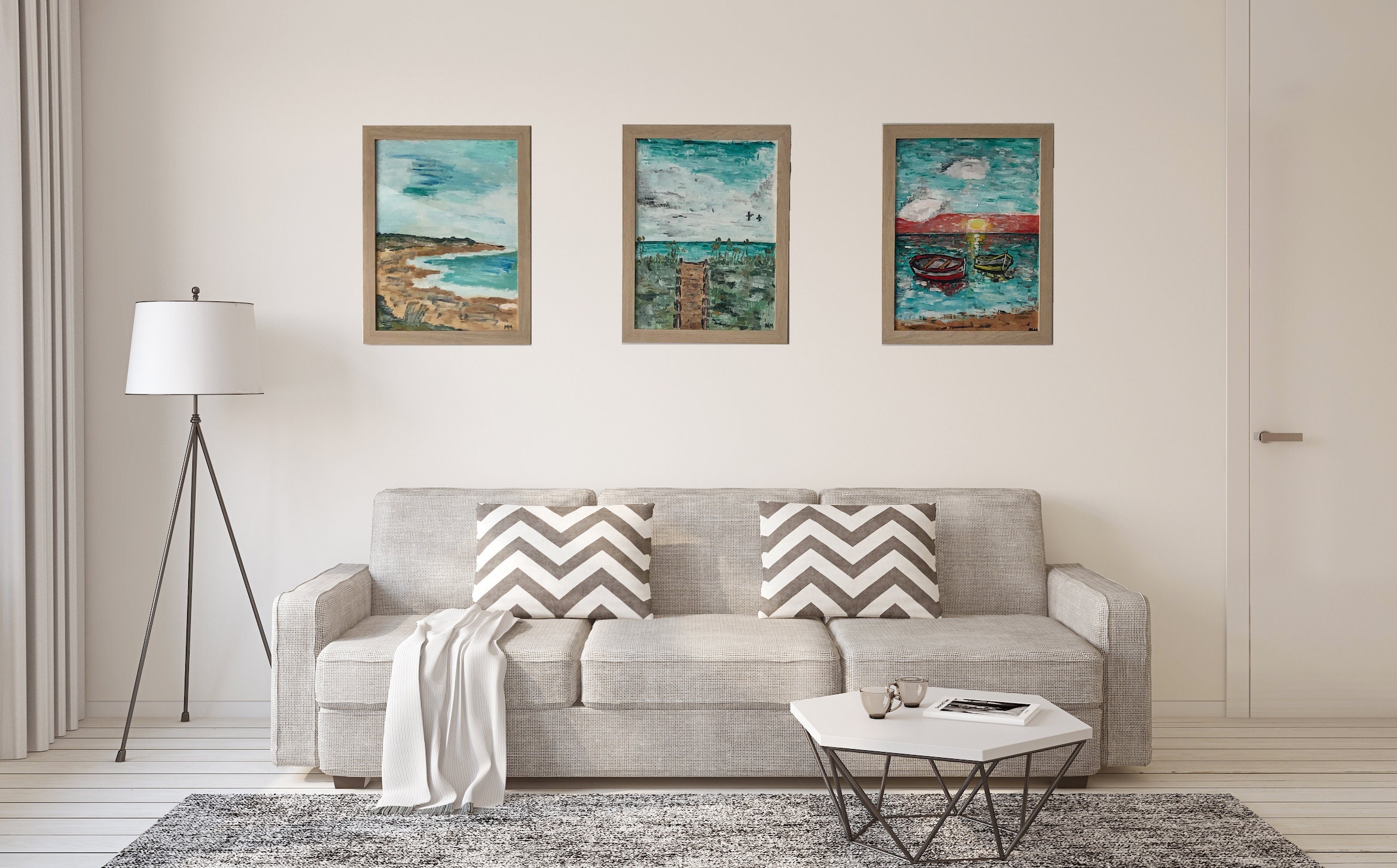 Beach Scene Wall Art Decor Digital Print Beach Scene Wall Etsy