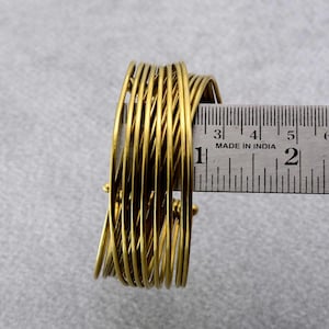 Handmade Wire Wrapped Bracelet, Gold Plain Wire Multilayer Bangles Cuff Kada, Gift for Her, Gift Bracelet.