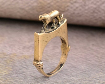 Vintage Leopard Ring: Tribal Panther Jewelry