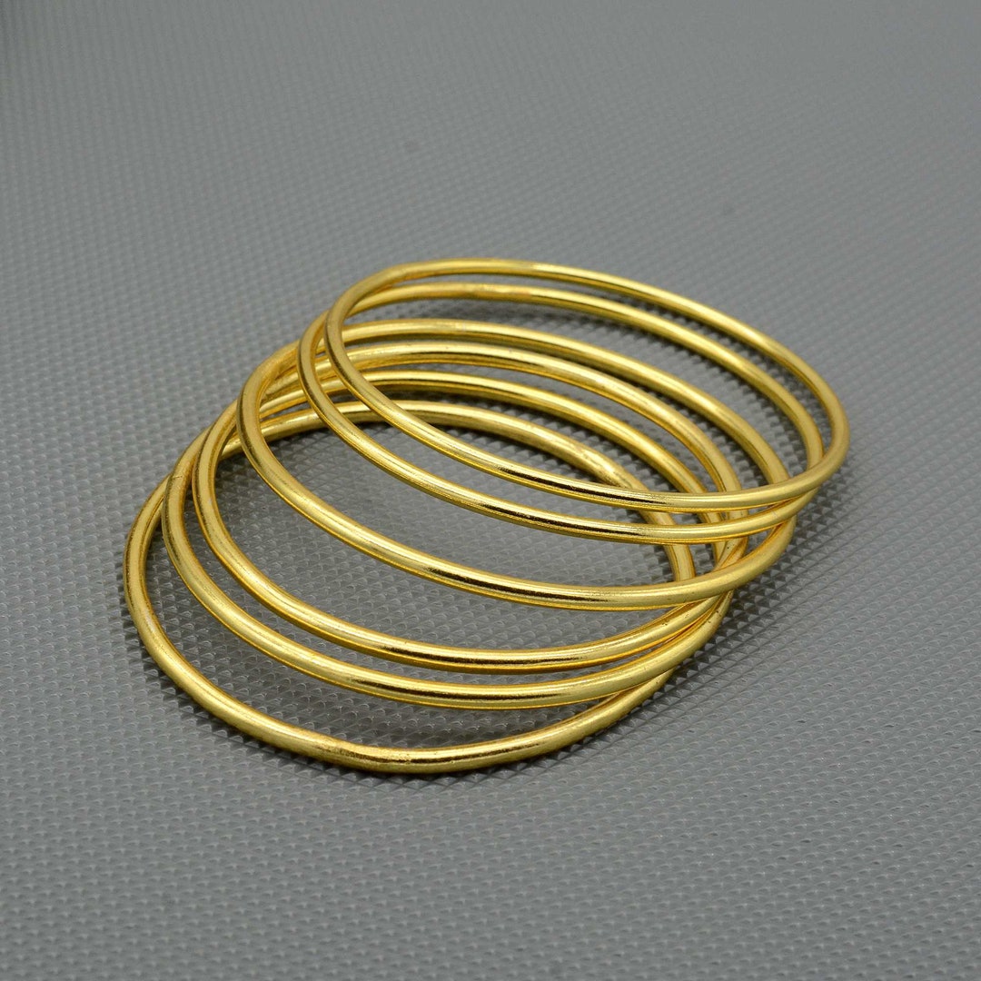 Plain Gold Indian Bangle Bracelet: Stacking Bangles