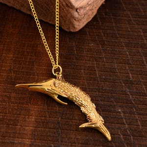 Charms Gold Fish, Gold Fish Pendants, fish Charm Necklaces for Fish Lovers, Handmade Fish Necklace, gift for her, beach jewellery.