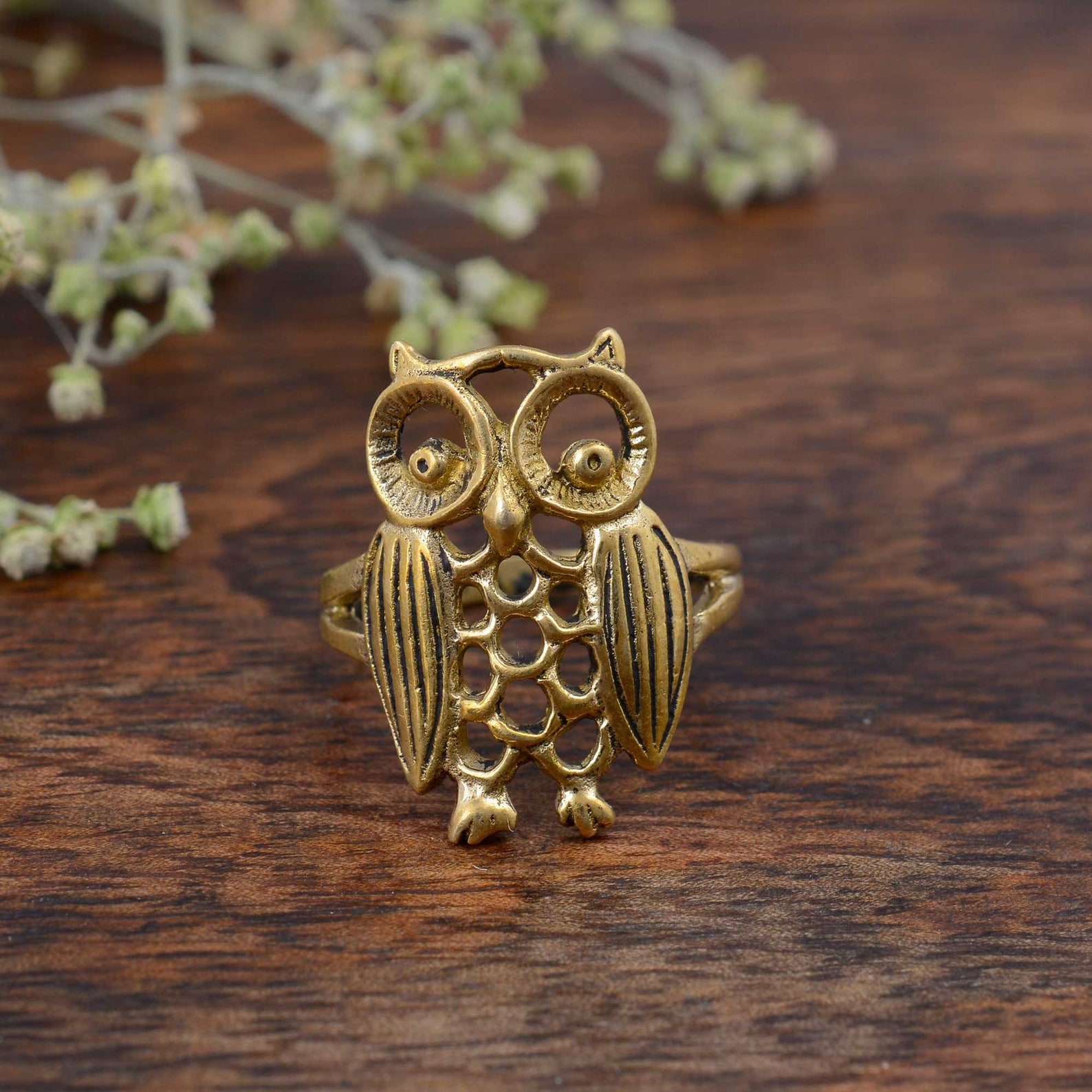 Eule Ring Gold Eule Ring Vogel Ring Vogel Liebhaber | Etsy