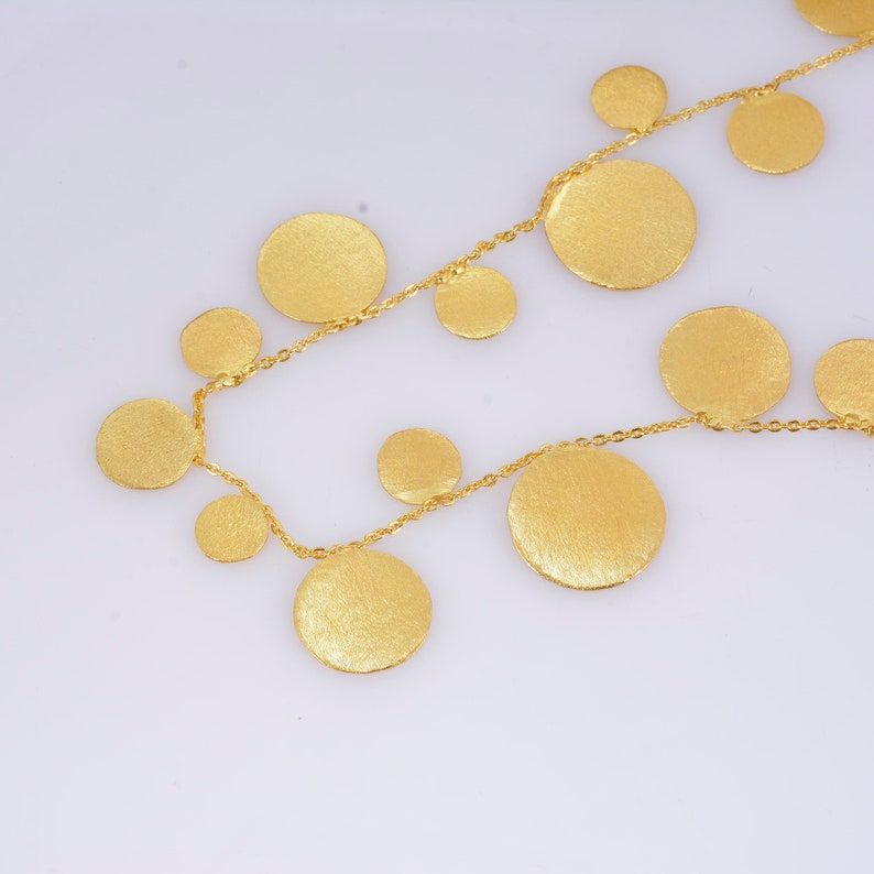 Circled Brass Necklace Anniversary Gift 14 carat gold filled necklace Dangle Necklace Geometric Necklace Stylish Necklace-Women fashion
