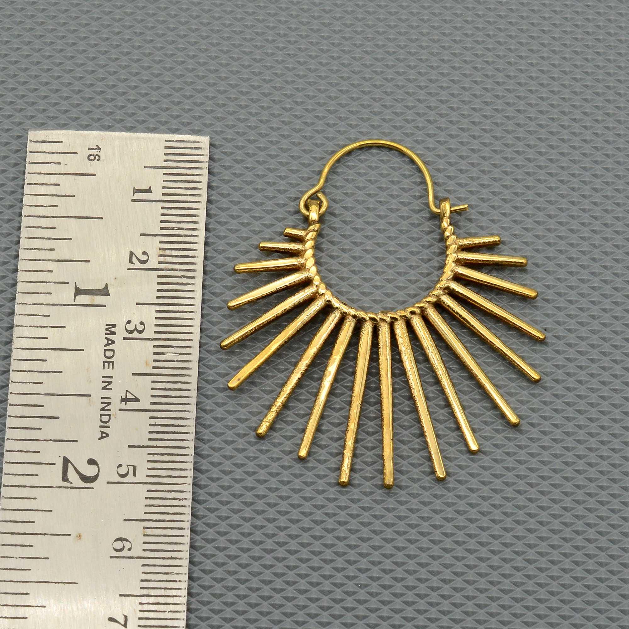 Gouden oorbellen – Moon flower vintage