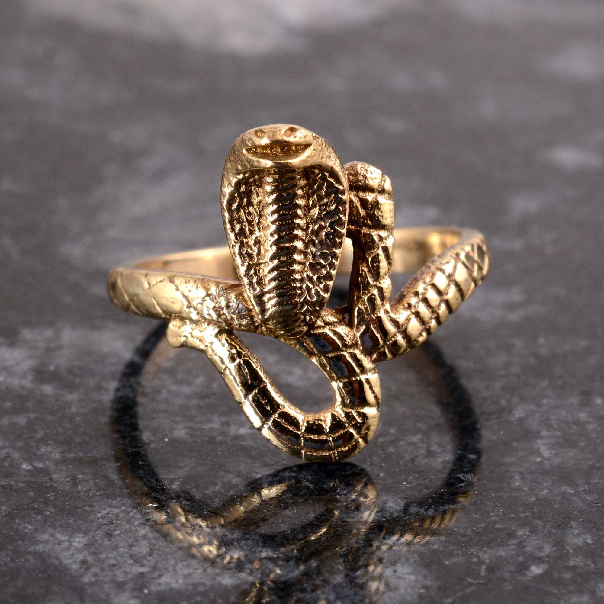 Vintage Cobra Stainless Steel Snake Ring – GTHIC